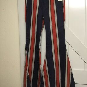 NWT free people CUTE striped flare jeans